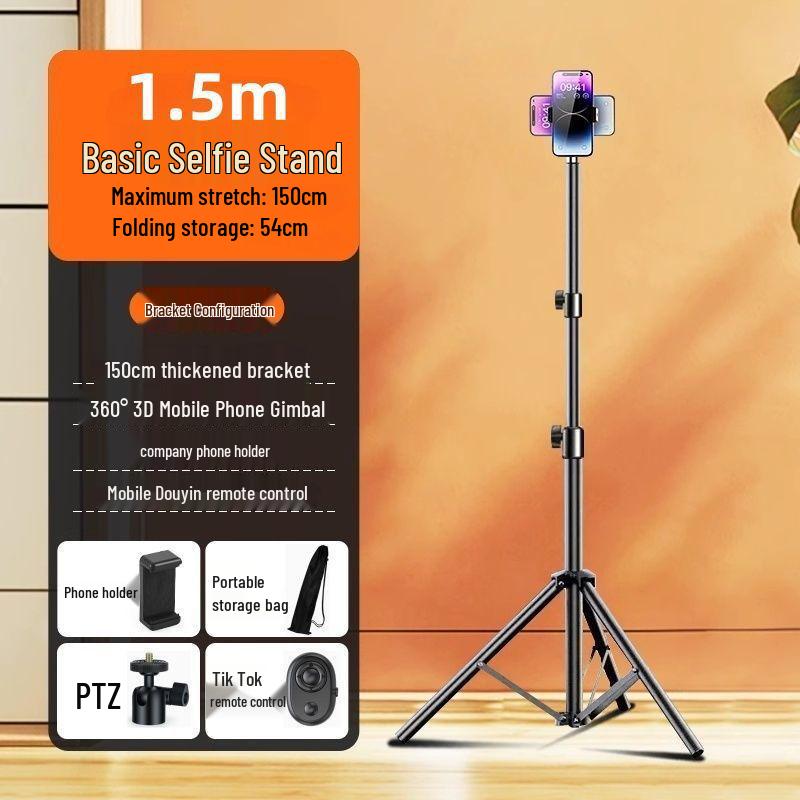 2025 Bluetooth Selfie Stick & Tripod: Mobile Holder for Live Broadcast, Photography, Outdoor, Desktop & Floor Stand
