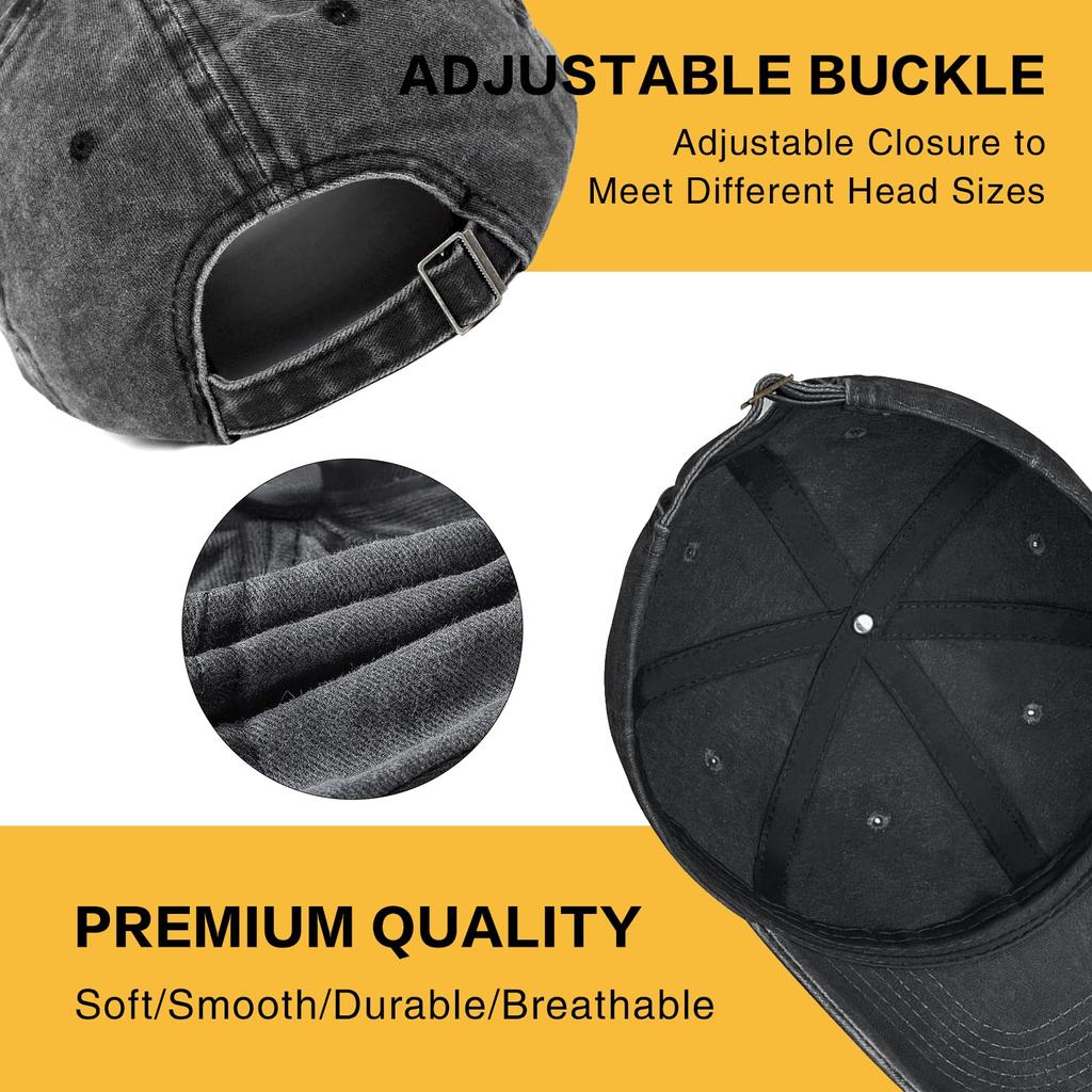 Der Hundepate Lustige Hüte Hundepapa Baseballkappe Hundeliebhaber Hut Geschenke für Unisex, Verstellbare Baseballkappe für Unisex Schwarz