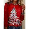 European and American Style Foreign Trade Women's Clothing Spring and Autumn New Casual Versatile High-quality Printed Long-sleeved T-shirt