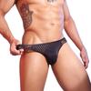 Sexy Men Lace High Elastic Briefs Sheer See Through Underwear Oil Glossy Shiny U Convex Pouch Underpants Male Lingeries Thong