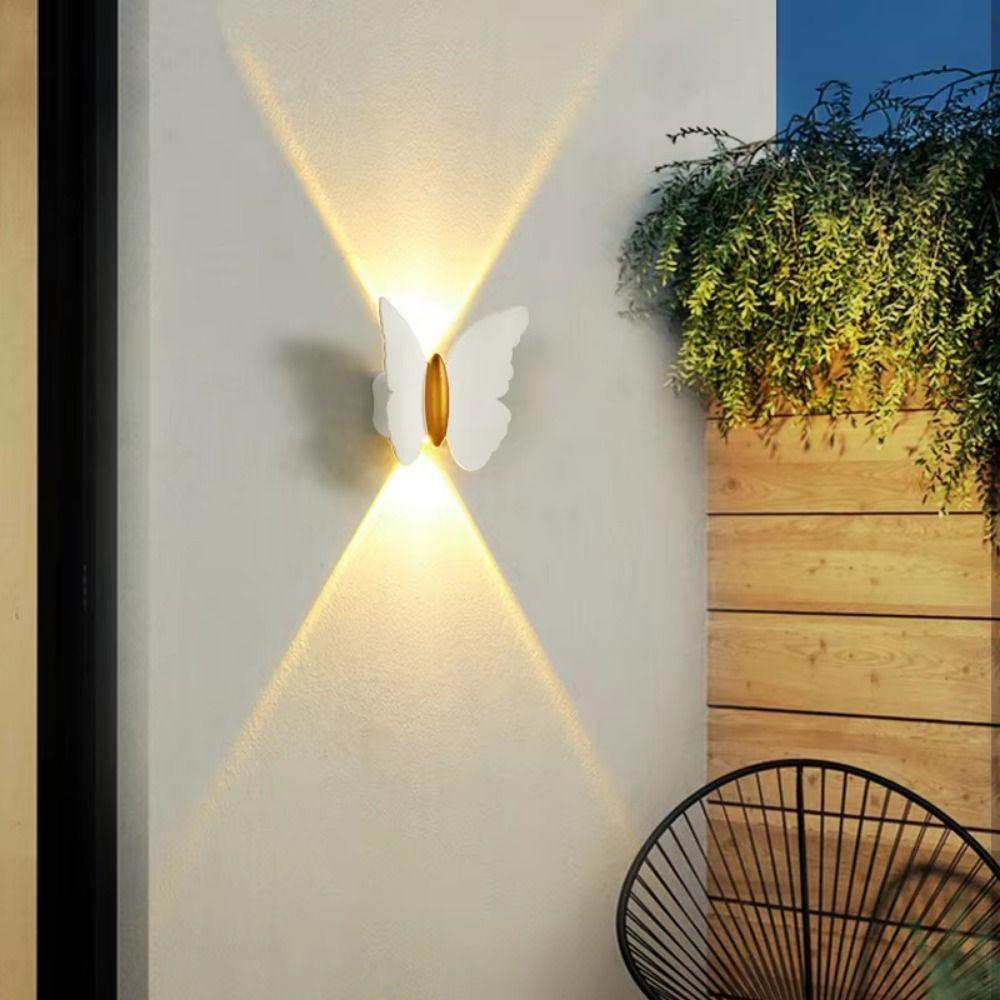 Butterfly Shaped Butterfly Solar Wall Light Auto On/Off Solar Powered LED Induction Lamp Motion Sensor Automatic Operation