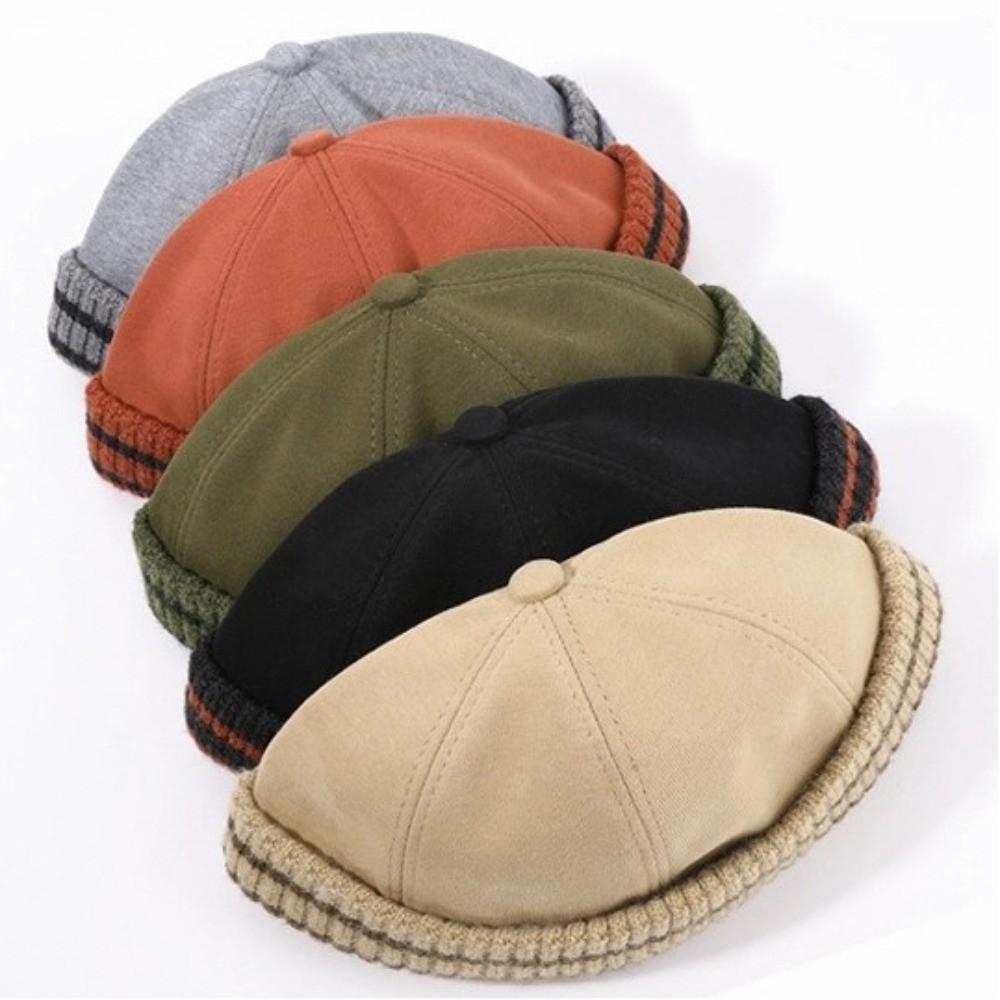 Brimless Beanie Cap Keep Warm Knit Hat Fashion Bucket Hat  Winter