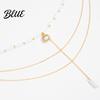 Elegant Pendant Necklace Layered Chain Necklace Y Long Beaded Choker