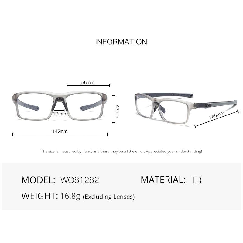 Ultralight TR90 Sports Glasses Frame Men 0 Diopters Blue Light Blocking Radiation Protection Spectacles Women Anti-slip Eyewear