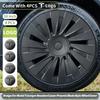 4 STKS Naafdoppen voor Model Y 2026 Standaard 18, Volledige Velg Covers Vervanging Wieldeksel Accessoires voor Tesla Standaard