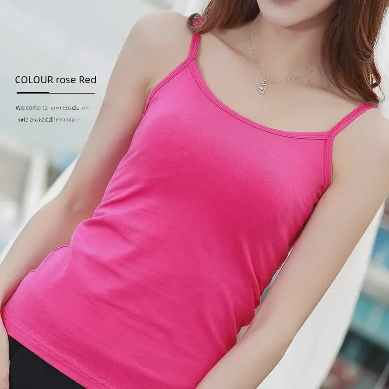 Women's Cotton Sleeveless Camisole - Stylish Summer Top with Beautiful Back Design, Tight Fit