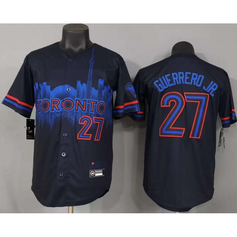 Toronto Blue Jays 27 City Edition Embroidered Baseball Jersey Unisex Short Sleeve Fan Apparel