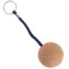 Stainless Steel Ring Cork 5cm Floating Wooden Ball Key Chain Float Keychain Water Sports Accessroies