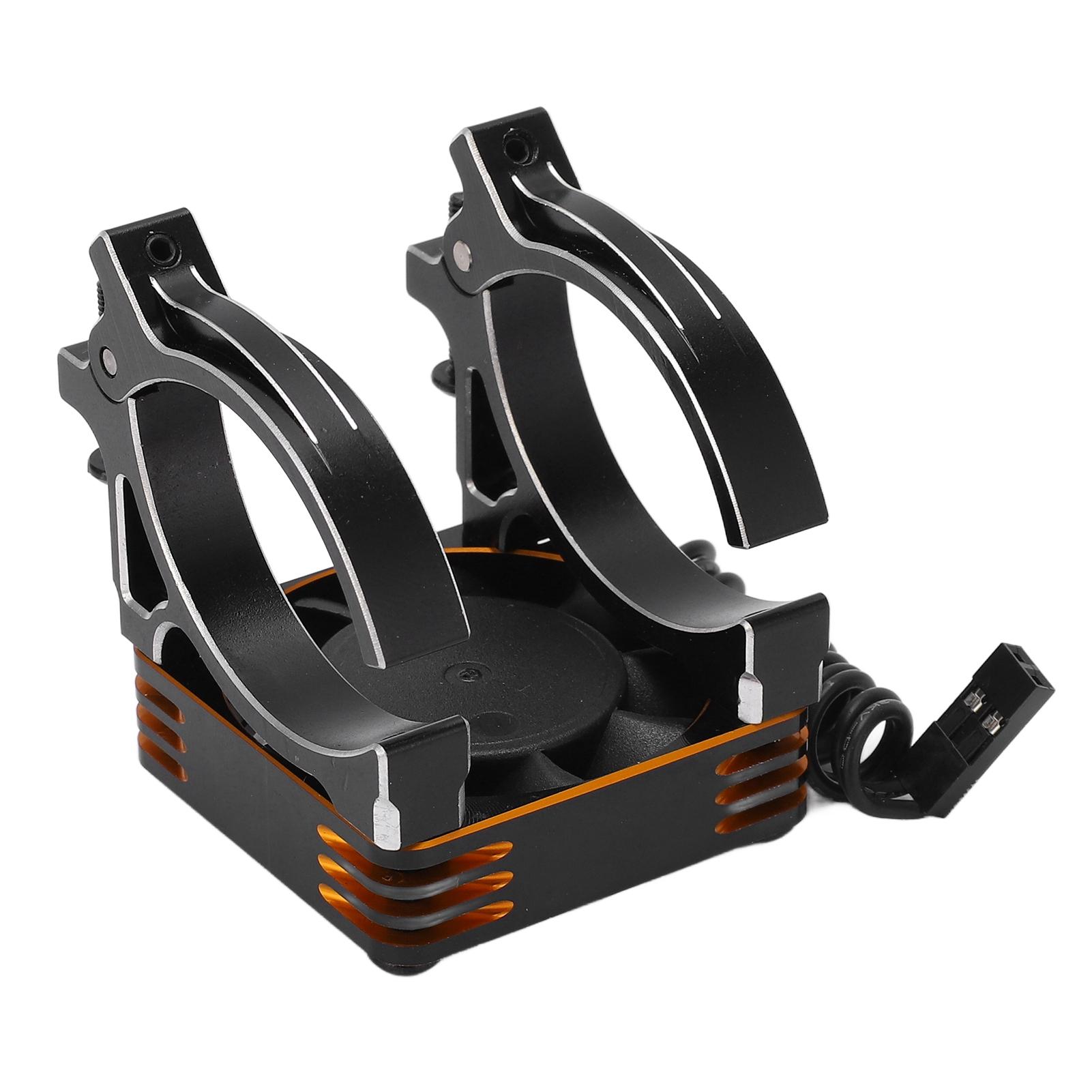 

40mm Motor Cooling Fan Aluminum Alloy Fan with Bracket for Remote Control Model Car 40‑42mm Diameter MotorOrange and
