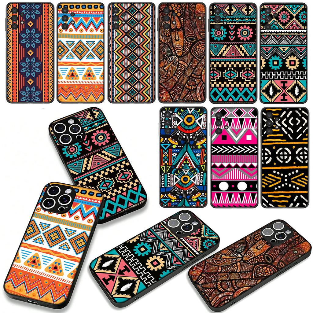 African Wax Aztec Tribal Tribe Colorful Phone Case for Huawei P30 P20 P10 Mate 10 20 Pro Lite Y9A Y8S P Smart Y7 Y9 Prime Y6