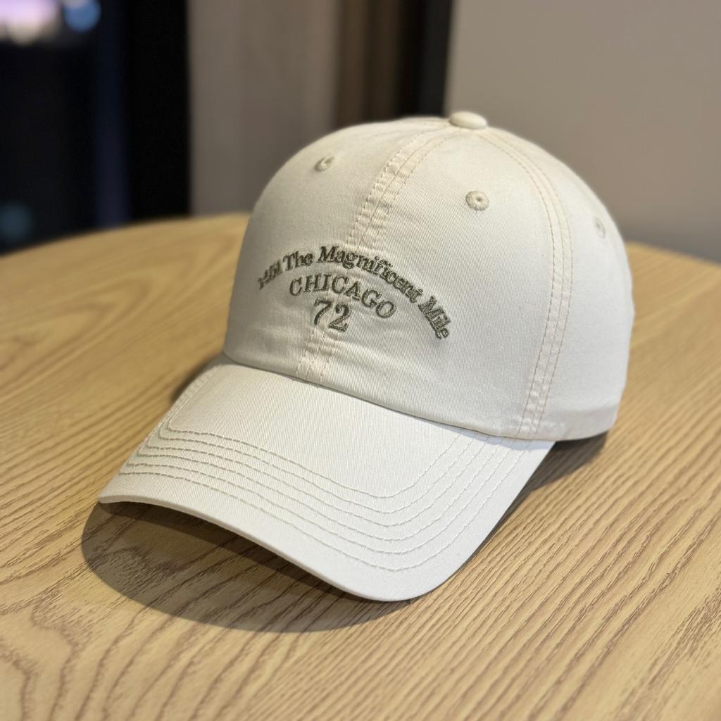 New American Retro Letter Embroidery Deep-fit Soft-top Baseball Cap, Sun Protection, Face-slimming, Versatile Duckbill Cap