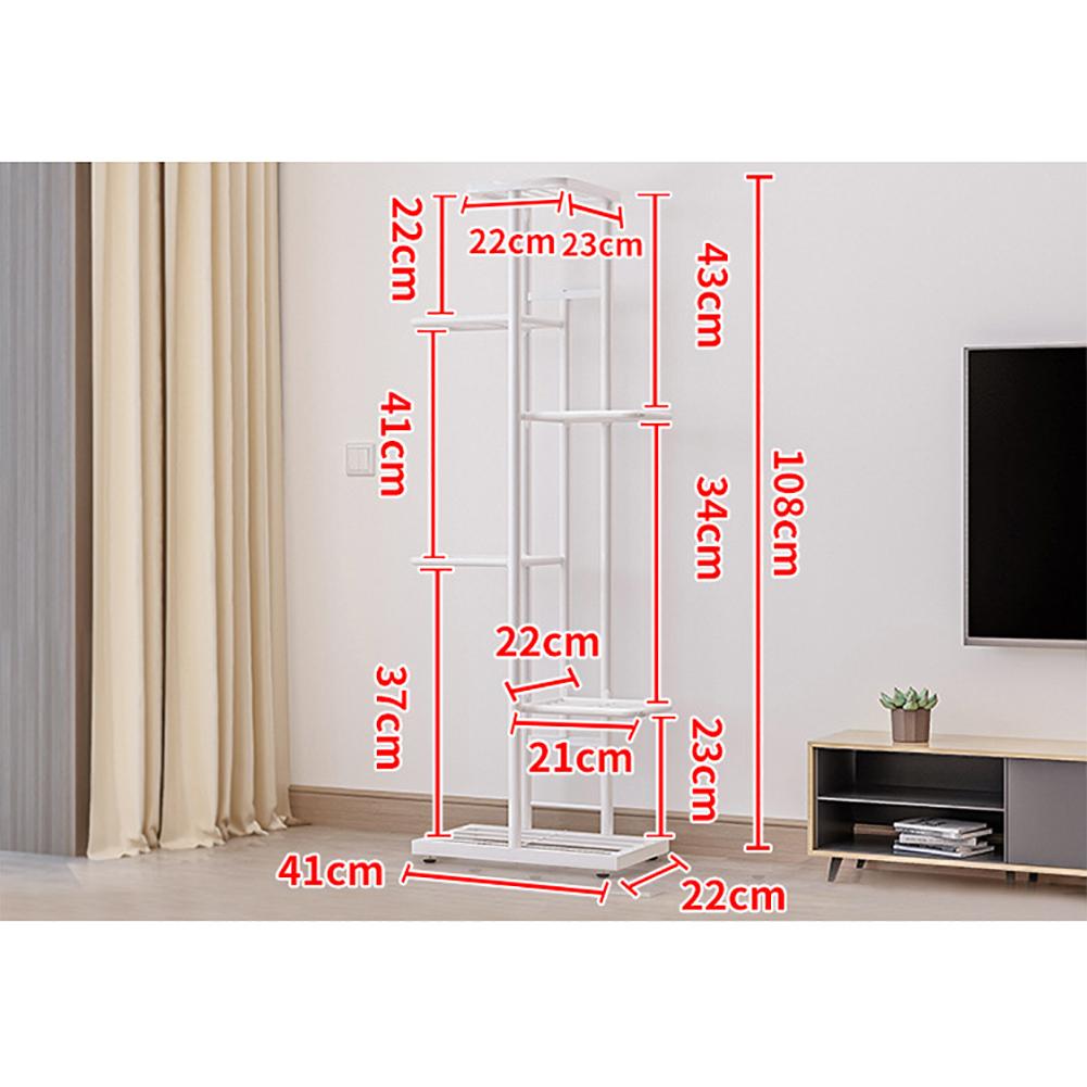 6 Tier Plant Stand 7 Potted Indoor Tall Plant Holders Corner Metal Tiered Plant Stands Multiple Plant Display Rack For Balcony