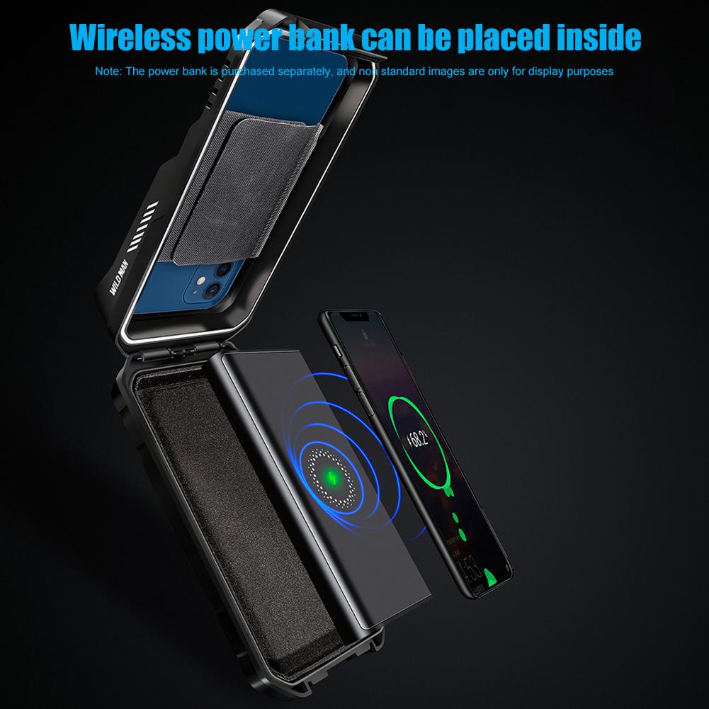 WILD MAN 0.6L MTB Bike Handlebar Mobile Phone Case Waterproof for Electric Scooter Motorcycle Touch Screen Mobile Phone Holder