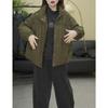 Women’s Winter Solid Color Thickened Warm Cotton Jacket Casual Loose Slimming Versatile Short Basic Outerwear for Daily Wear