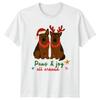 Paws Joy All Around Christmas Dogs Holiday Unisexs Unisexs Graphic Tee