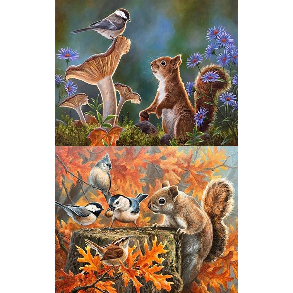 Squirrel & Bird 5D DIY Diamond Painting Squirrel & Bird 5D DIY Diamond Painting