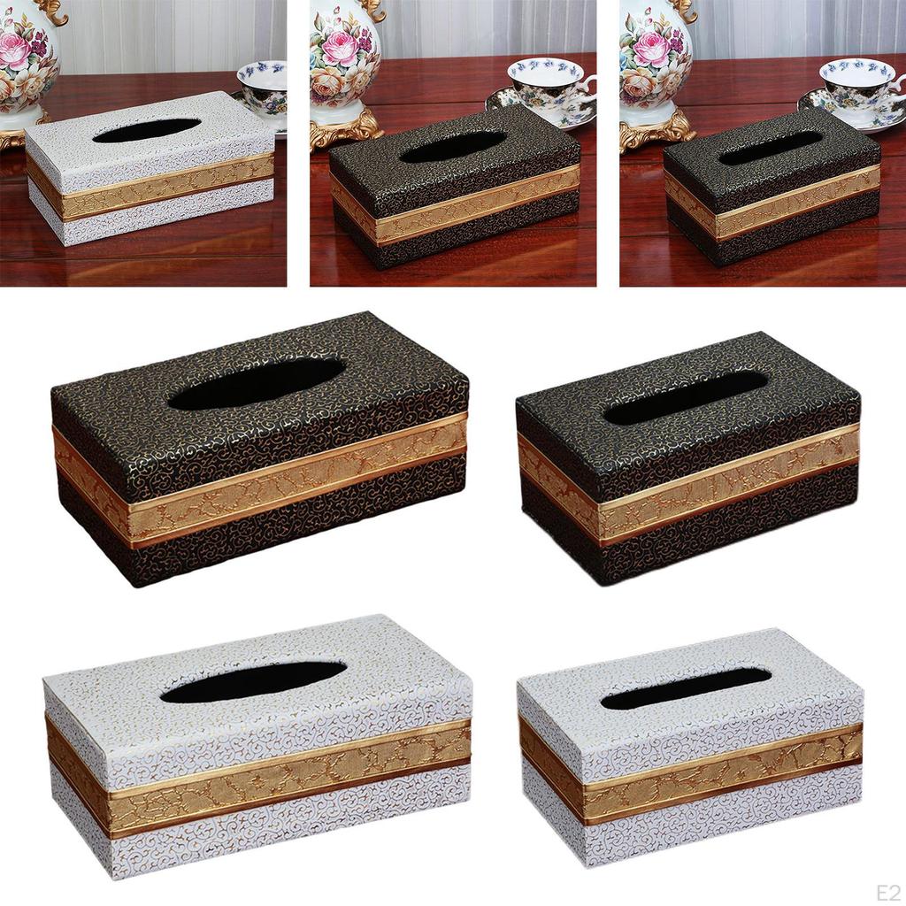 Modern PU Tissue Box Holder Orgnizer Rectngulr