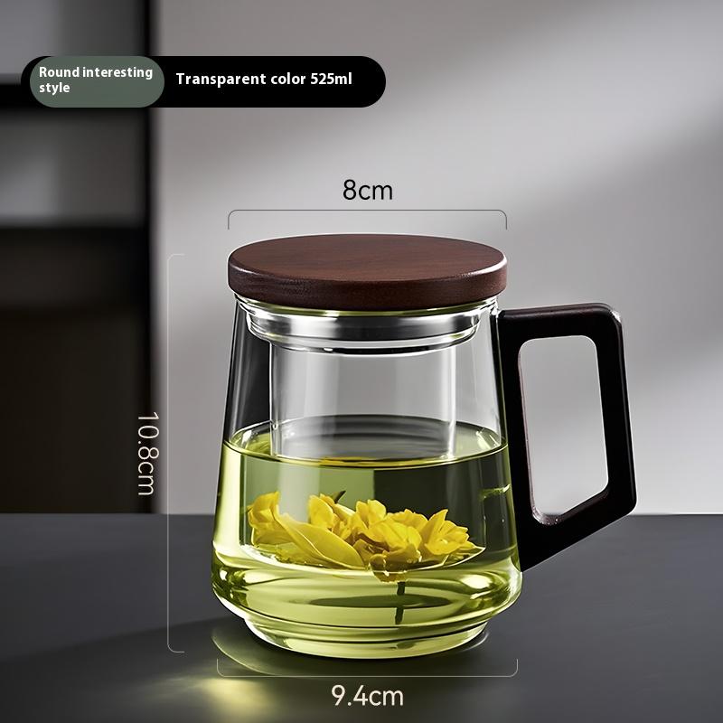 Gianxi Glass Tea Cup Tea Separationcup Personal Office With Handle Household High Temperature Resistance Scented Tea Water Cup