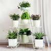 Multi-layer Indoor Flower Stand - Wrought Iron, Space-saving Decor Rack for Home & Balcony