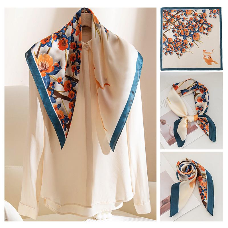 2026 New Spring and Summer Temperament Scarf Decorative Chinese Scarf Sunscreen Shawl Neck Protection Scarf Neck Tie Bag Silk Scarf