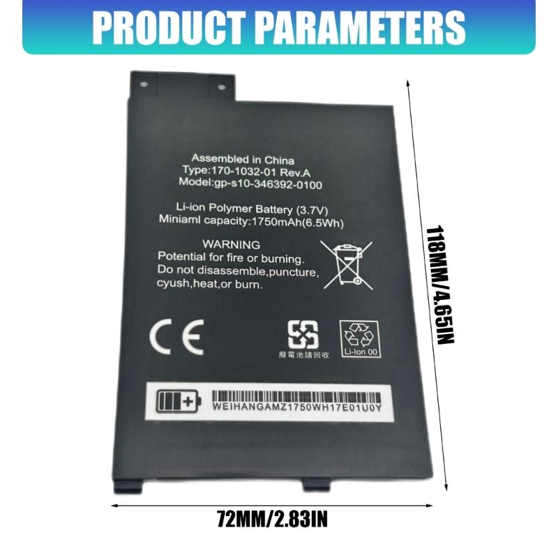 1750mAh Replacement Battery For Ebooks With 3.7V Voltages for S10 346392 0100 And S11 GTSF 01A Models
