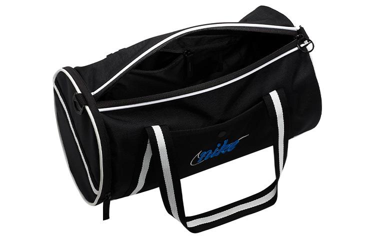 Nike Heritage Polyester Portable One Shoulder Crossbody Gym Bag Large Unisex Black DR6261-010