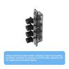 uxcell MQ166 Range Hood Keyboard Switch, 4-Piece Set, AC 250V 4A, 4 Push Button, Piano Style, Black