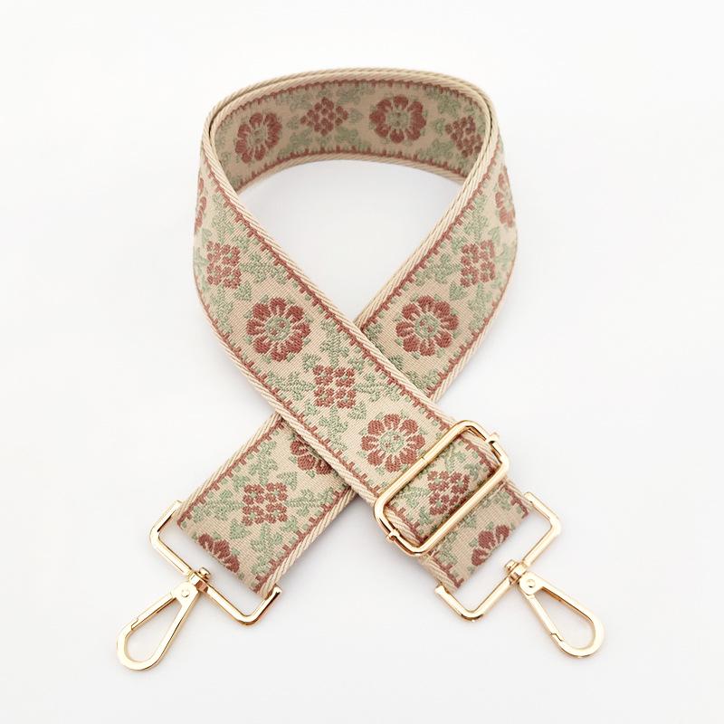 New Wide Jacquard Adjustable Crossbody Shoulder Strap - Women's Bag Accessory