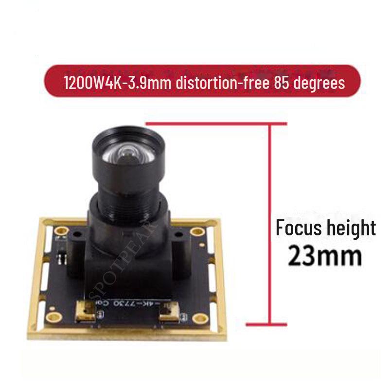 Cameră industrială USB de 1200 W cu senzor IMX377: Unghi larg, fără distorsiuni, compatibil cu Android, Raspberry Pi și Linux. Nu este nevoie de șofer.
