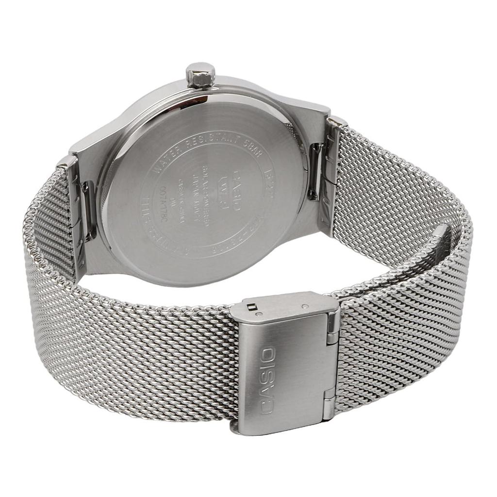 Casio Standard Solar Analog Watch MTP-RS105M-7BV Men's Silver Mesh Metal Band, 5 ATM Water Resistant, International Model [Parallel Import]