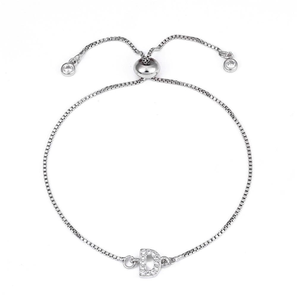 18K Gold Letter Knot Bracelet: Japanese-Korean Fashion for Women