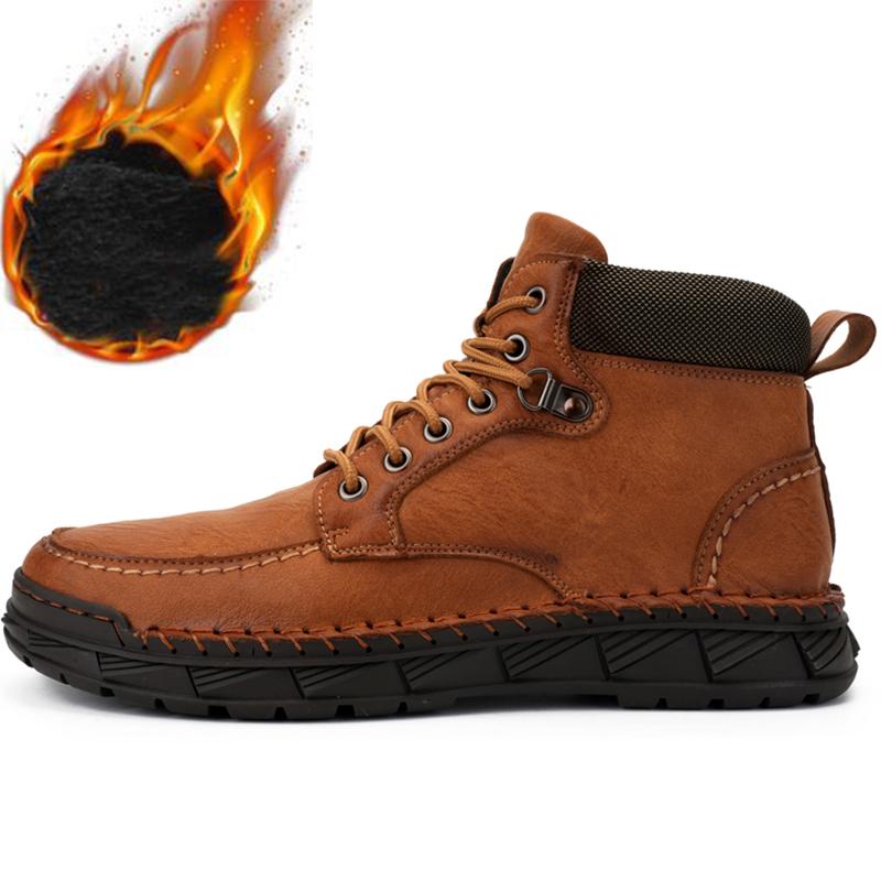 Men's High-top Leather Boots Casual Sneakers