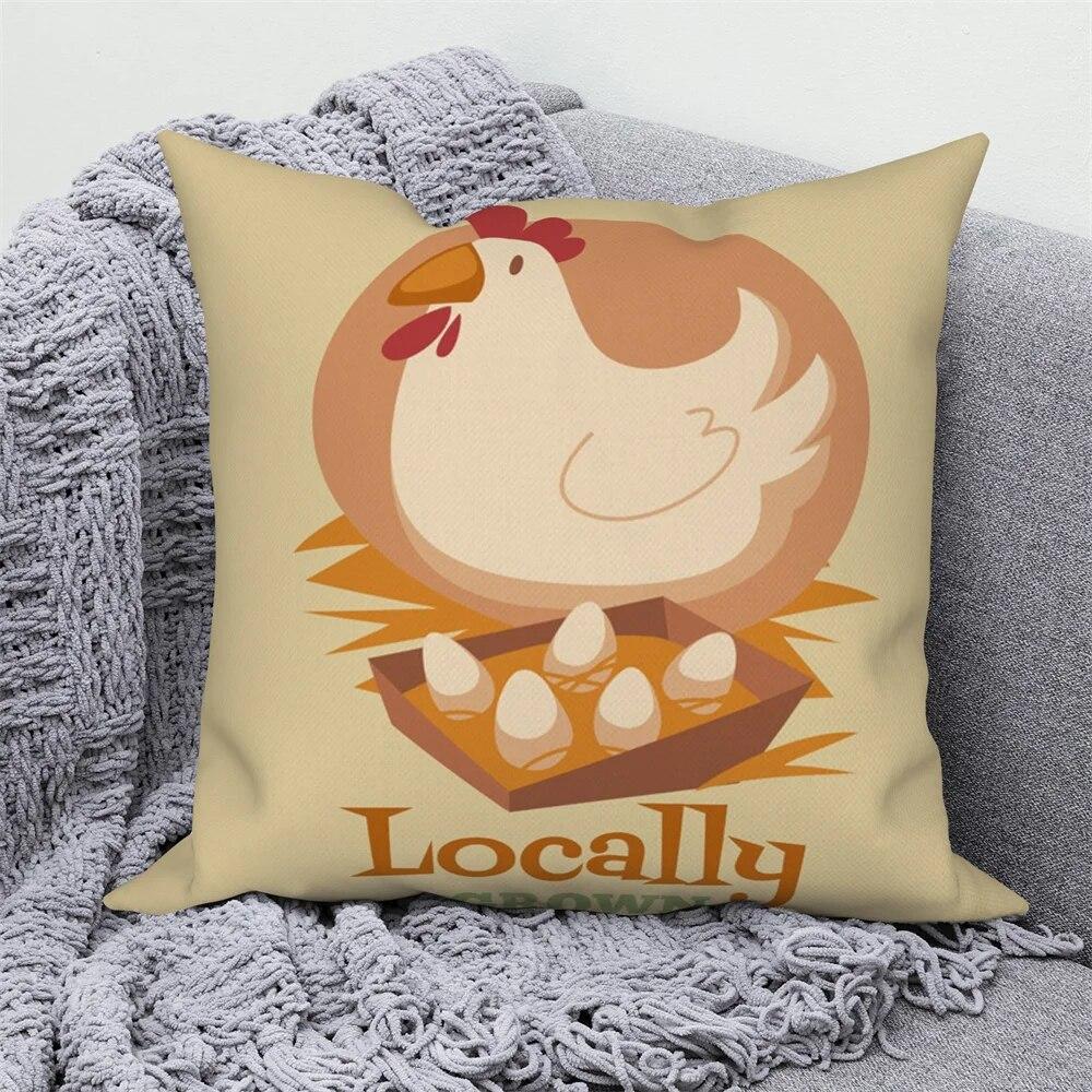 Throw Pillow Sofa Home Decor Decorative  Cover Local Farm Cushion