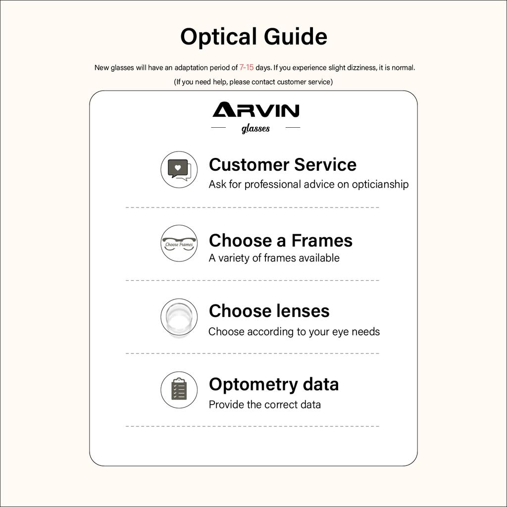 ARVIN Fashion Design Reading Glasses Vintage Anti-blue Light Computer Eyeglasses Frame Optical Prescription Glasses Women