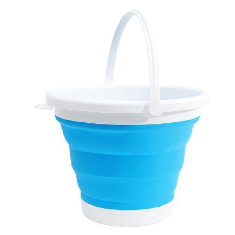 Seau Pliable Portable, Seau de Lavage Pliable pour Voiture, Camping en Plein Air, Pêche, Voyage, Rangement Facile, Articles de Nettoyage, Usage Domestique et Commercial