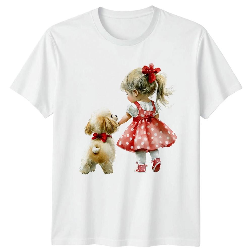 Girl Dog Friendship Tee Love And Friendship Animals Graphic Unisex T Shirt Gift S