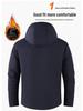 Men's 2025 Fleece-Lined Hooded Cotton Jacket: Windproof, Waterproof, Casual Outerwear