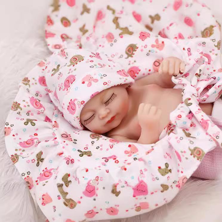 Mini Bath Toy Simulation Baby Soft Rubber Doll Realistic Soft Play Home Baby Girl Toy