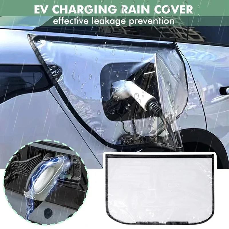 Outdoor Electric Vehicle Charger Port Rainproof Dustproof Cover Transparent Waterproof Cover Magnetic EV Charger Port Protector