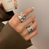 Korean Style Women's Retro Punk Embossed Open Ring