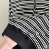 Women's Striped Half-Zip Cropped Hoodie - 2023 Autumn/Winter Long-Sleeve Loose Casual Top
