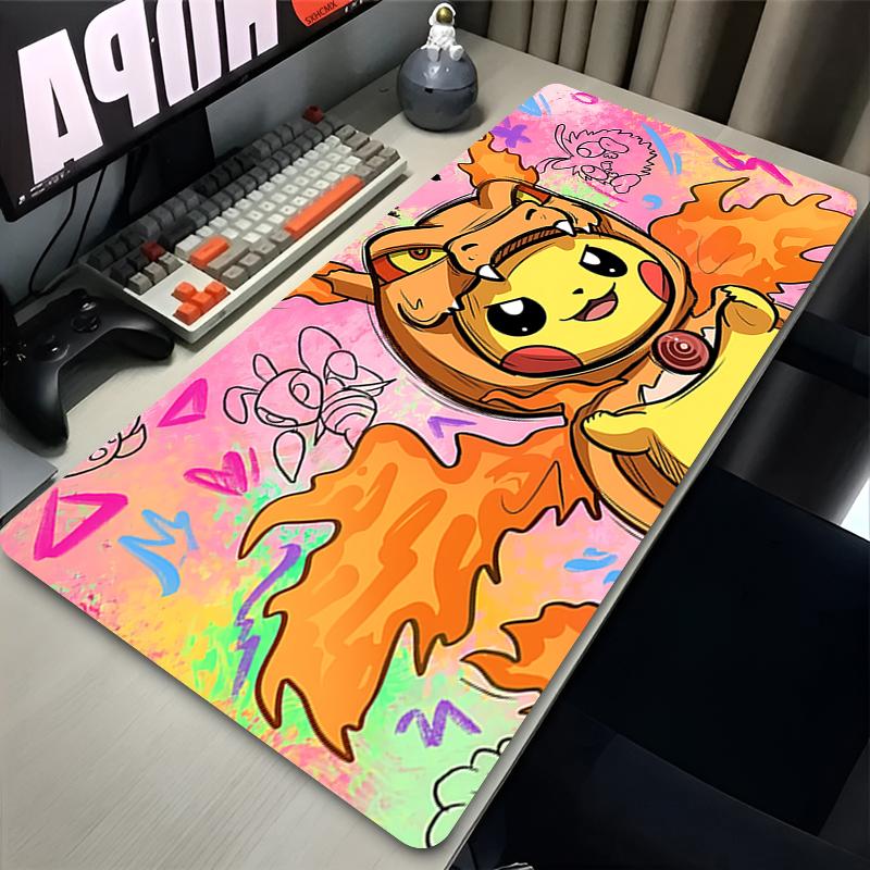 Mouse Pad Large Game Rubber Desk Mat Computer Keyboard Pad PPokemon Pikachu PC Gaming Accessories Carpet Kawaii Mousepad