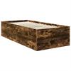 Bed Frame Smoked Oak 75 x 190 cm Particleboard