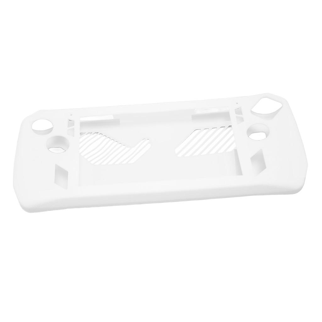 Game Console Protective Case Silicone Soft Protective Cover for Asus Rog Ally with Rocker Cap White