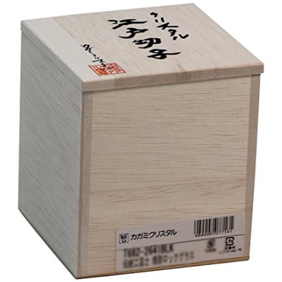 Kagami Crystal Felsen Fernes Blau Edo Traditioneller Handwerker Hideaki Glas, Donner, Tinte, 300cc, Kiriko, Shinozaki, T682-2641BLK