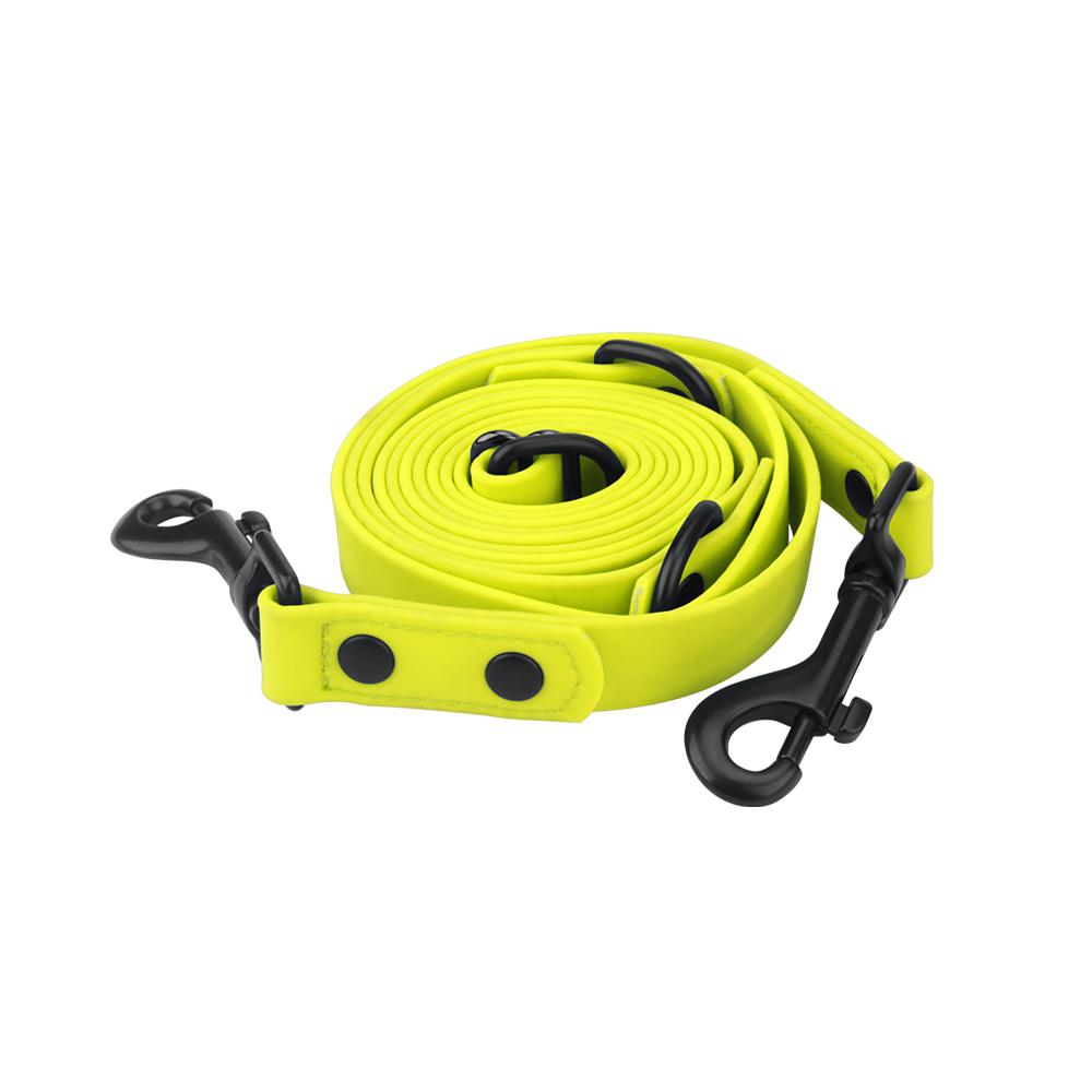Two Heads Pet Leash Outdoor Walk Training 2 Head Traction Rope PVC Dog Leashes Multi-function Waist Belt Shoulder Strap