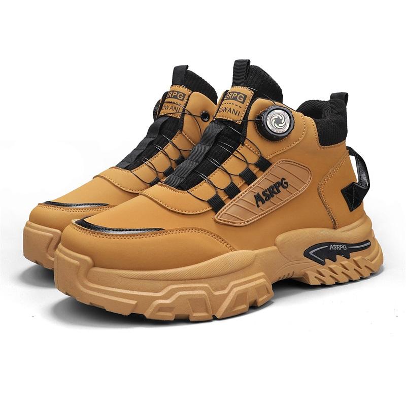 

Men’s Black Deserts Shoes Casual Hiking Boots Green Outdoor Sport Boots Plus Size High Top EU: 46