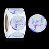 500 Round Waterproof 'Thank You' Stickers: White Laser-Printed Gift Sealing Labels