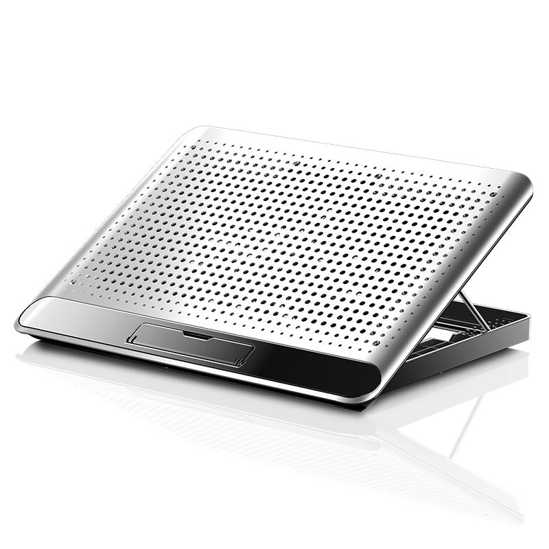Gaming Laptop Cooler Pad New Metal Panel Fit for 12~17 Inch Laptop Aluminum Alloy Cooling Pad