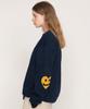GRAVER [Unisex] Elbow Drawing Heart Smile Sweatshirt_Navy